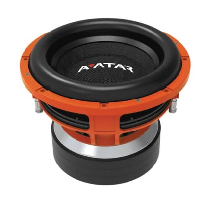 Avatar Tsunami 12 in Subwoofer Stu 1246 D1, 6000W Peak, 1 Ohm, Orange, 4 in Voice Coil, Paper Cone