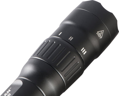 7600 Rechargeable Tactical Flashlight Black