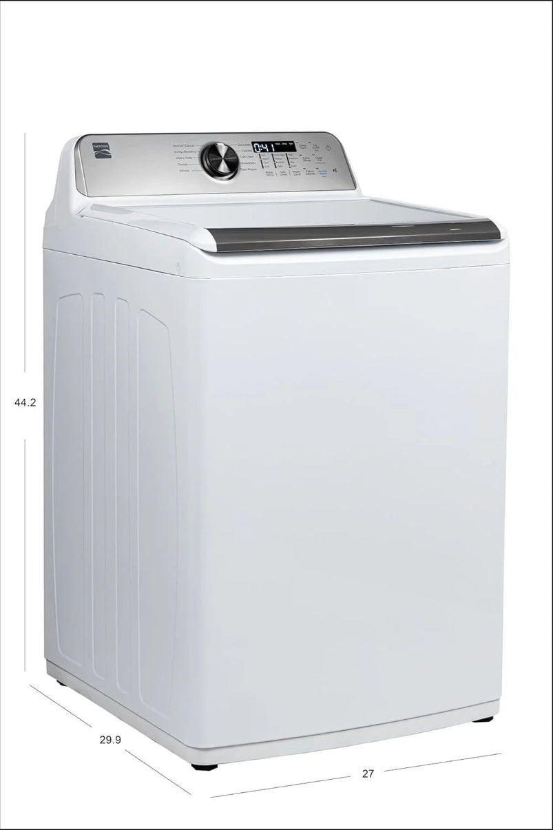 4.5 Cu. Ft. Top Load Washer with Triple Action Impeller for Tough Dirt and Stains-Reduce Laundry Time with Accela and Express Wash-LED, White