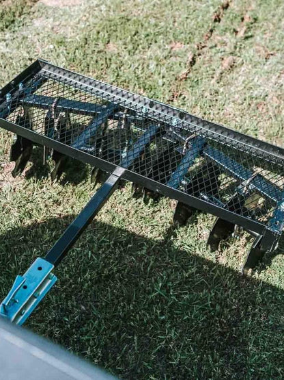 Titan Distributors Inc. 4-Ft Notched Disc Harrow Attachment Pull Behind for ATV and UTV 2-in Towball Hitch NO250072, 2025