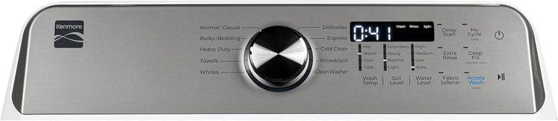4.5 Cu. Ft. Top Load Washer with Triple Action Impeller for Tough Dirt and Stains-Reduce Laundry Time with Accela and Express Wash-LED, White