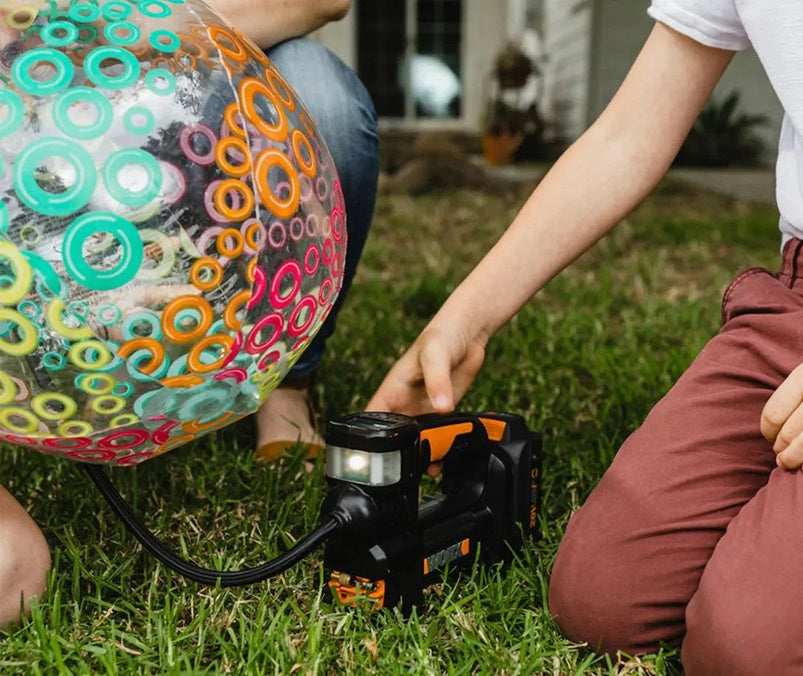 20V MAX Cordless Multi-Function Air Pump Inflator 1 x 2.0Ah Battery and 1 x Charger Included, Black