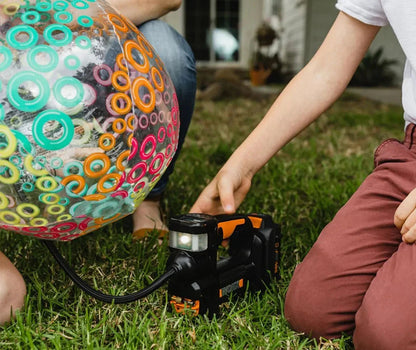 20V MAX Cordless Multi-Function Air Pump Inflator 1 x 2.0Ah Battery and 1 x Charger Included, Black