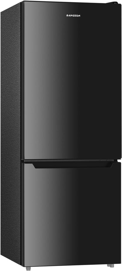 Bangson Refrigerator 7.1 Cu. Ft. Bottom Freezer Black Apartment
