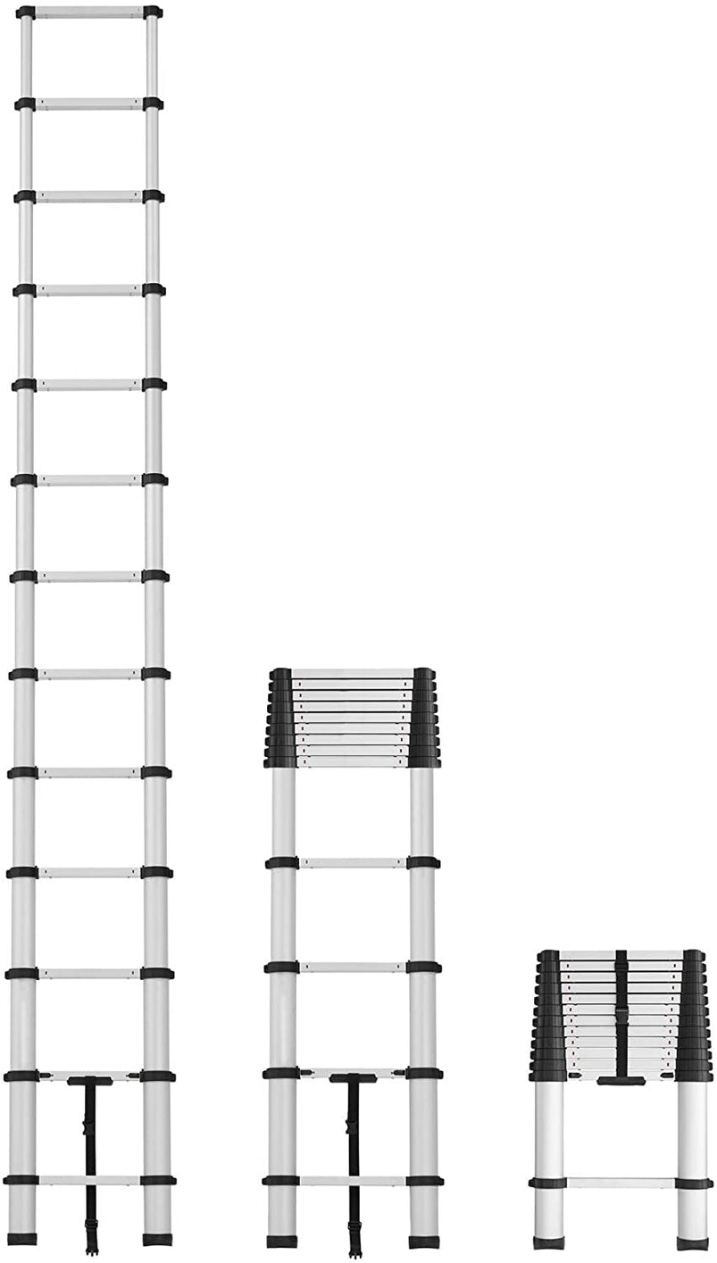 20313T1ASE SmartClose Telescoping Aluminum Ladder with Pinch-Free, Soft-Close Locking Mechanism 300-Pound Capacity