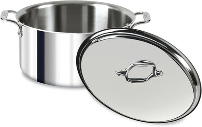All-Clad D3 Stockpot 8 QT Stainless Lid Induction Oven Safe