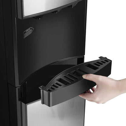5 Gallon Water Dispenser Bottom Loading Hot Cold Water Cooler Stainless 3 Temperature Spouts