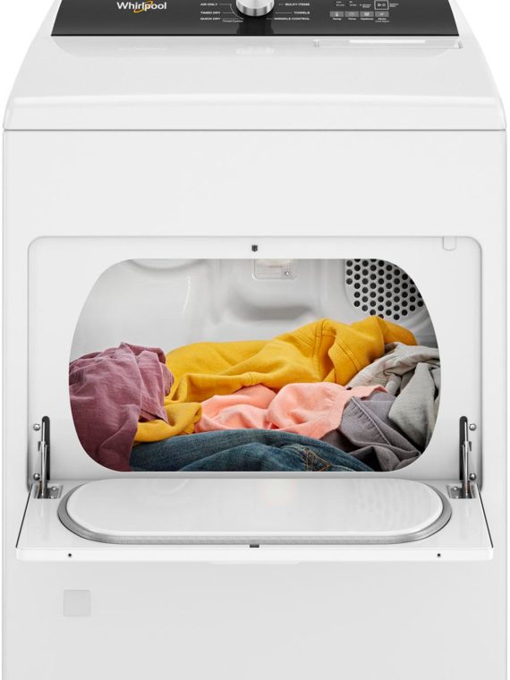 Whirlpool, 7.0 Cu. Ft. Gas Dryer with Moisture Sensing, White, 2025